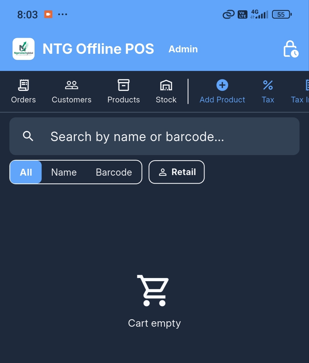OFFLINE FULLY MOBILE PHONE POS